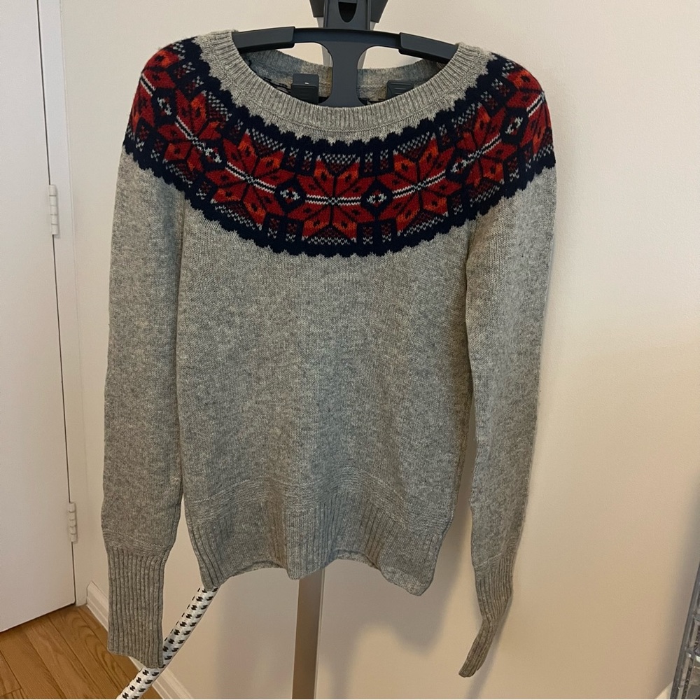 Gray Wool Holiday Sweater